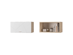 Шкаф настенный Скайлайн 600 с дверкой белый шагрень