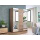 Шкаф-купе Прайм 3-х дверный 2100 два Зеркала/ДСП Сонома