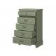 Комод 5 ящиков Лорето Зелёный самшит