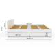 Кровать Монблан с ящиками 160х200 см Белый Шагрень