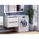 Тумба под стиральную машину Uperwood Tanos 60 см подвесная левая белый/графит