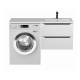 Тумба под стиральную машину Uperwood Tanos 60 см подвесная правая белый/графит