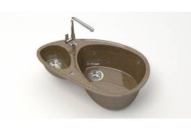 Мойка овал 1,5чаши Эмма Z13Q9 терракот