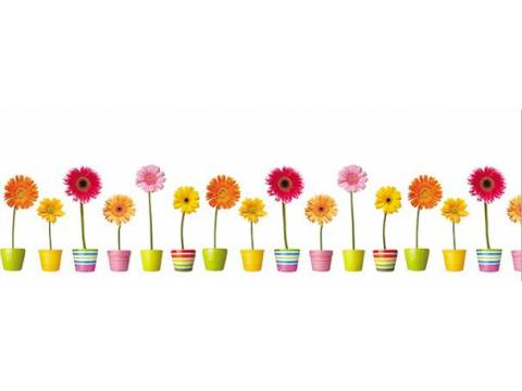 Кухонный фартук Герберы 3,0 м.