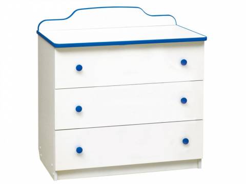 Комод с тремя ящиками Радуга синий