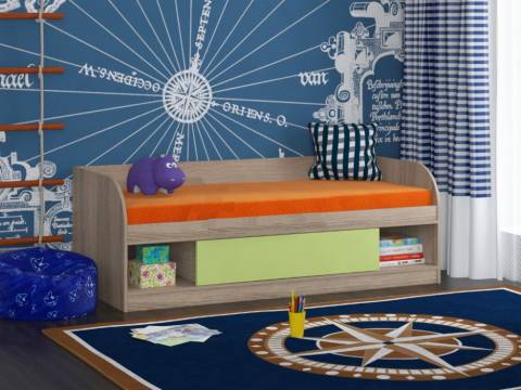 Кровать Соня 4 сонома-салатовый