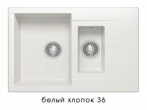 Мойка Polygran Brig-770 Белый хлопок 36