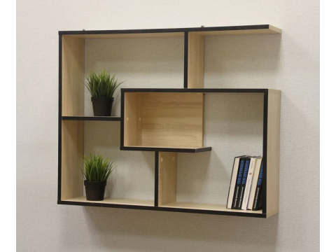 Полка Орион Дуб сонома/Черный