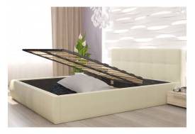 Кровать с ПМ 1400 мм Оскар 73/1 бежевая