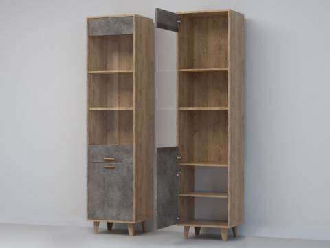 Пенал Эго ПС-1 камень темный на ножках