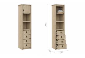 Пенал Валенсия 1 дверь 4 ящика