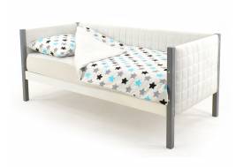 Кровать-тахта мягкая Svogen графит-белый