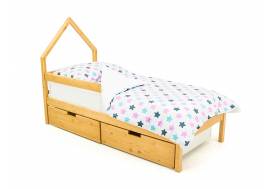 Кровать-домик мини Svogen с ящиками и бортиком дерево