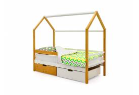 Кровать-домик Svogen с ящиками и бортиком дерево-белый