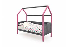 Кровать-домик мягкий Svogen лаванда-графит