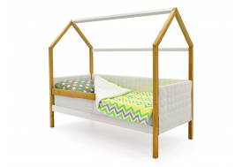 Кровать-домик мягкий Svogen с бортиком дерево-белый