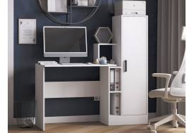 Стол компьютерный СКМ-2 фасад белый