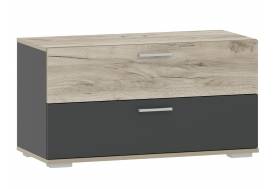 Тумба для обуви Санти НМ 013.25 Антрацит/Дуб Крафт Серый