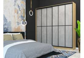 Шкаф-купе Лофт Шк24-60 2400 глубина 600 фасад МДФ бетон +