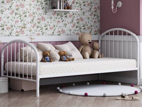 Кровать металлическая Эвора-1 Белый