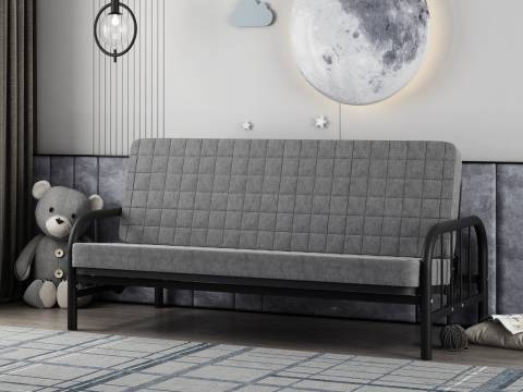 Диван-кровать Мадлен 4 Черный-Серый