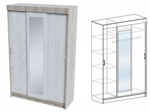 Шкаф купе Бася ШКК 551 Крафт