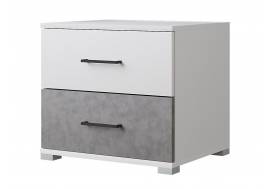 Тумба Nova Белый-Бетон