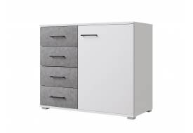 Комод Nova Белый-Бетон