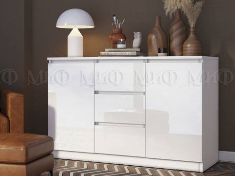 Комод 1200 2 двери 3 ящика Челси Белый