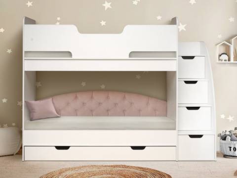 Кровать детская двухъярусная Юниор 13 лдсп белый