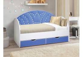 Кровать с продольной мягкой спинкой Корона №2 800х1900 мм