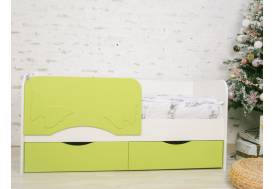 Кровать Бабочка белый/салатовый софт