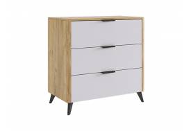 Комод Адам дуб крафт золотой/белое дерево