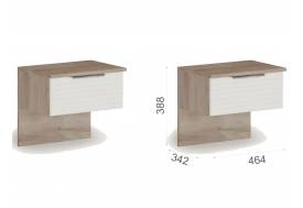 Тумба прикроватная Джулия 1 ящ (2 шт)