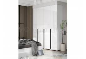 Шкаф четырехстворчатый Норд 1600 белый глянец МГ