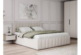 Кровать 1400 Лана бежевый велюр