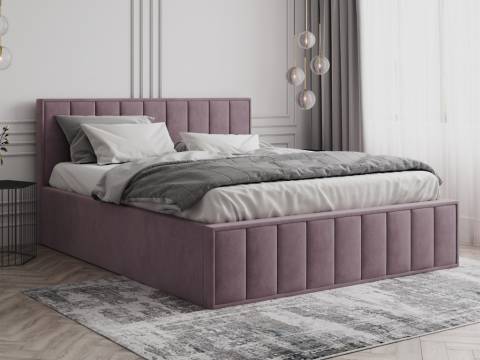 Кровать 1400 Лана пудра велюр