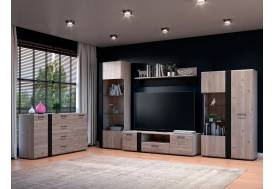 Гостиная Бриз Дуб Нельсон-МДФ Смоки Soft touch