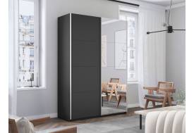 Шкаф-купе Прайм 2-х дверный 1200 Зеркало/ДСП Серый Диамант