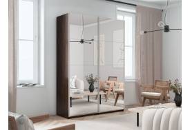 Шкаф-купе Прайм 2-х дверный 1400 два зеркала Венге