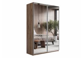 Шкаф-купе Прайм 2-х дверный 1600 два зеркала Крафт табачный
