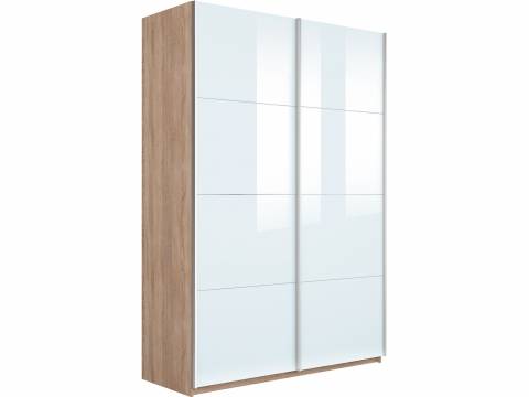 Шкаф-купе Прайм 2-х дверный 1600 Стекло Белое Сонома