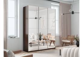 Шкаф-купе Прайм 3-х дверный 1800 три зеркала Венге