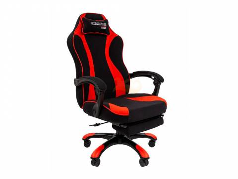 Кресло Chairman game 35 Россия ткань черный/красный
