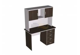 Стол письменный с тумбой левый с надставкой 2-ярусной ПСт1.14-Л-ПН2.14-ПД1