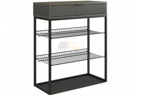 Обувница Вельвет графит/графит матовый