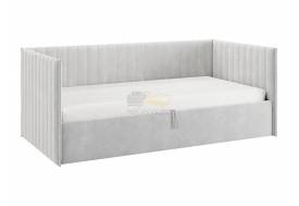 Кровать-софа с подъемным механизмом Твикс цвет велюра галька