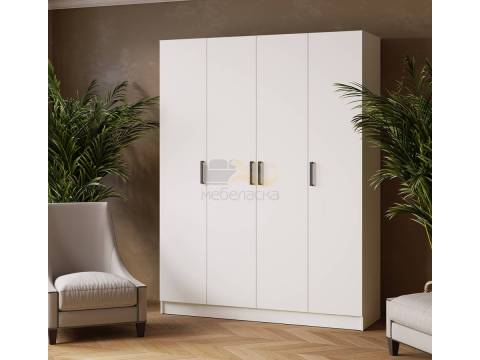 Шкаф комбинированный Ларс 1600 без зеркал белый