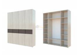 Шкаф комбинированный с полками по краям и 1 штангой в центре Гранд ГШК/1-23-20-3333