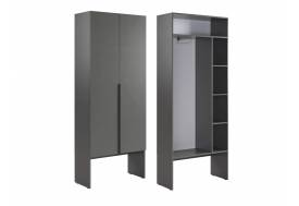 Шкаф двухдверный L800 Баско графит